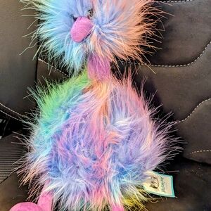 Jellycat Rainbow Ostrich Emu Nwt
